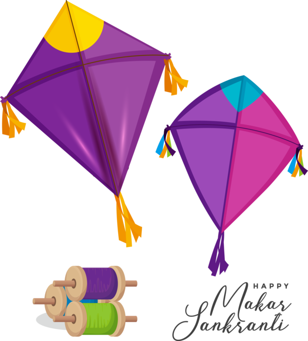 Makar Sankranti Purple Kite Sport For Happy Ideas Transparent PNG Image