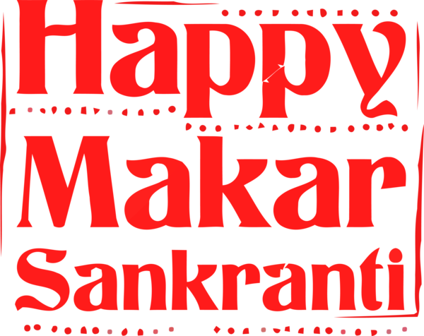 Makar Sankranti Font Text For Happy Background Transparent PNG Image