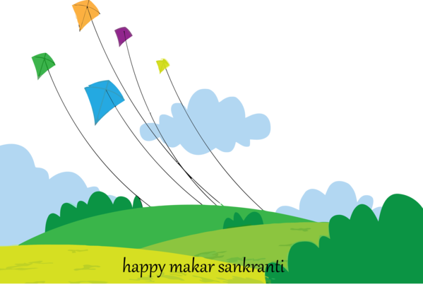 Makar Sankranti Nature Sky Hill For Happy Background Transparent PNG Image