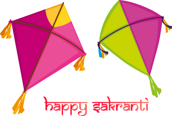 Makar Sankranti Line Leaf Sport Kite For Flying Destinations Transparent PNG Image