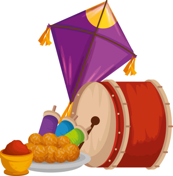 Makar Sankranti Cone Play Toy For Feast Wishes Transparent PNG Image