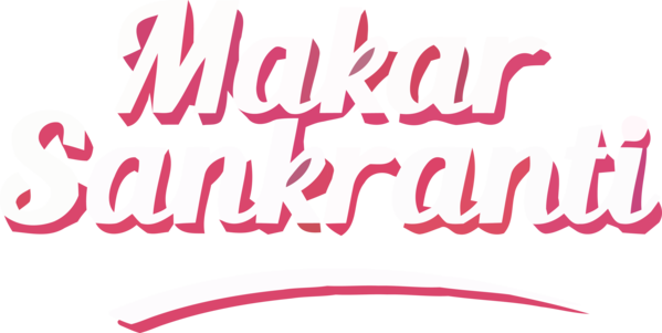 Makar Sankranti Text Font Pink For Happy Destinations Transparent PNG Image