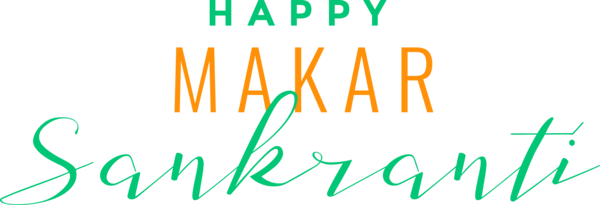 Makar Sankranti Green Text Font For Happy Destinations Transparent PNG Image