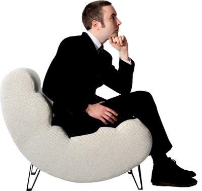 Sitting Man Clipart Transparent PNG Image