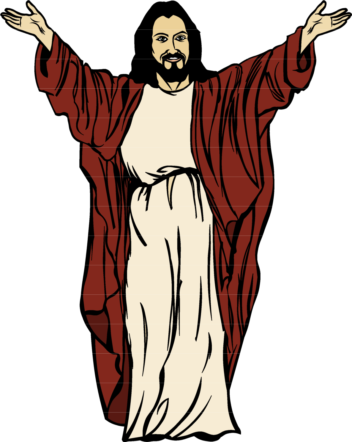 Christ Drawing Cartoon Jesus Free Clipart HD Transparent PNG Image