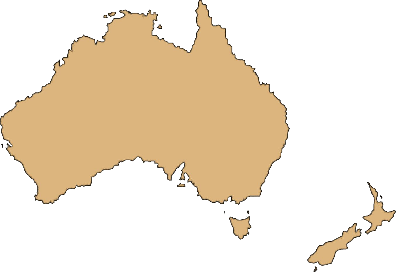 Australia Map Transparent Background Transparent PNG Image