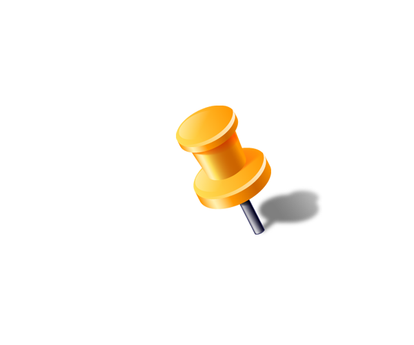 Pushpin Pin Global Positioning System Yellow Paper Transparent PNG Image