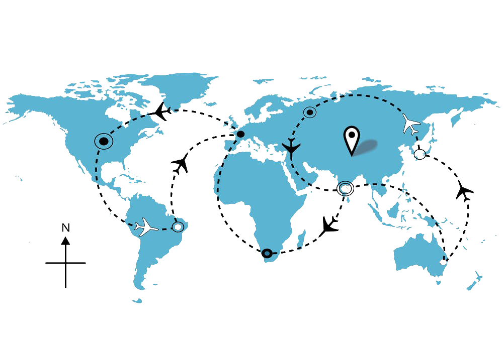 Blue Earth Airplane Flight Map Free HD Image Transparent PNG Image