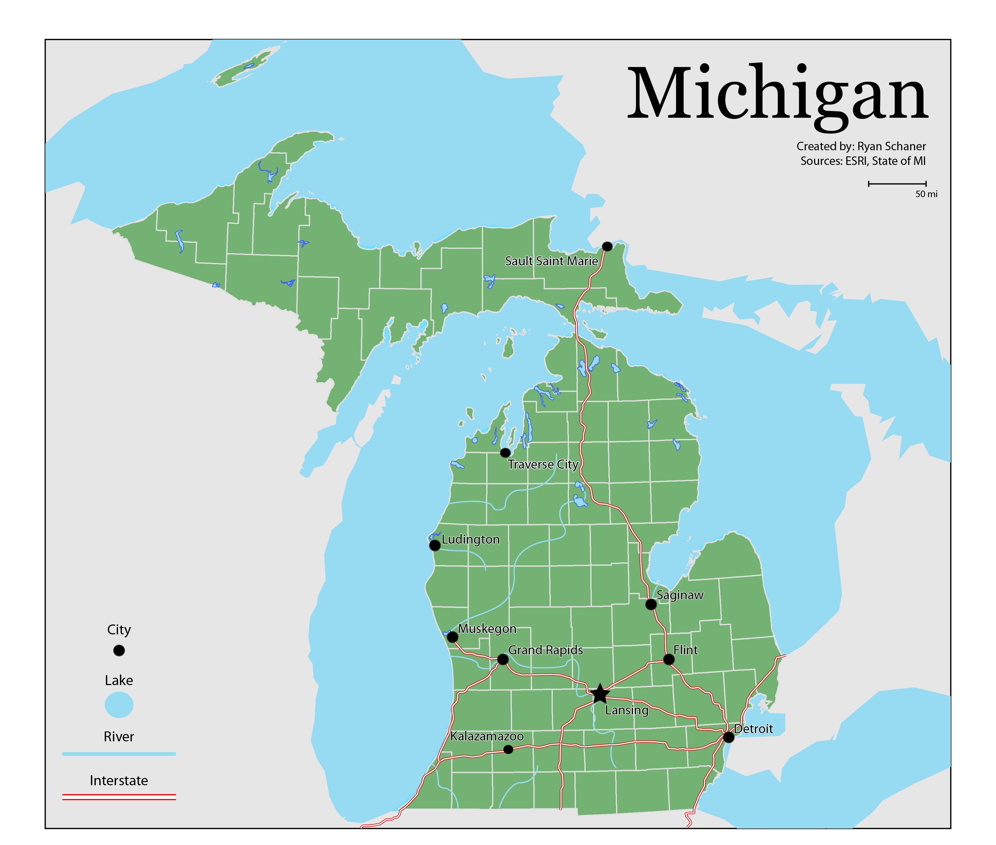 Map Michigan Us Election Ecoregion 2016 Presidential Transparent PNG Image