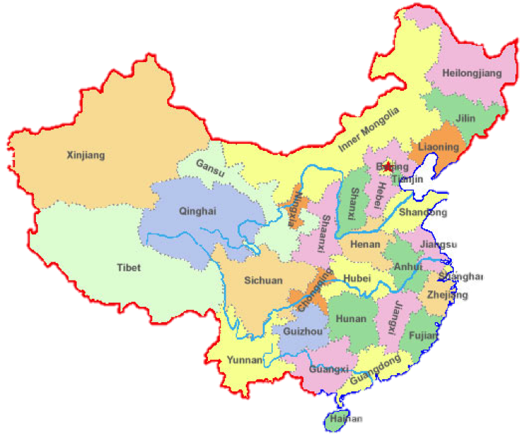 Province Map Of Republic China The Line Transparent PNG Image