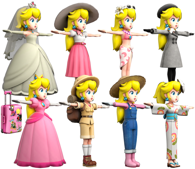 Toy Peach Doll Princess Mario Super Odyssey Transparent PNG Image