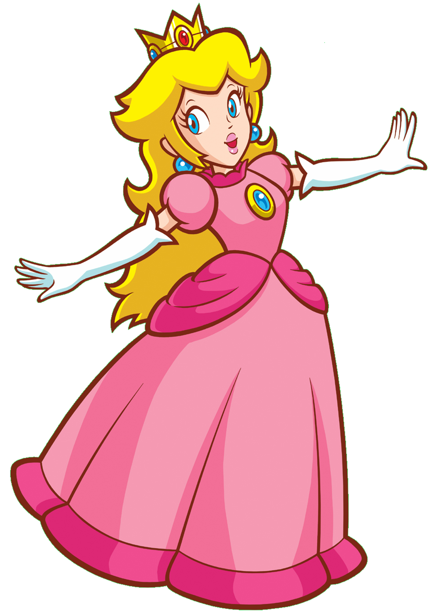 Pink Art Peach Mario Super Princess Transparent PNG Image