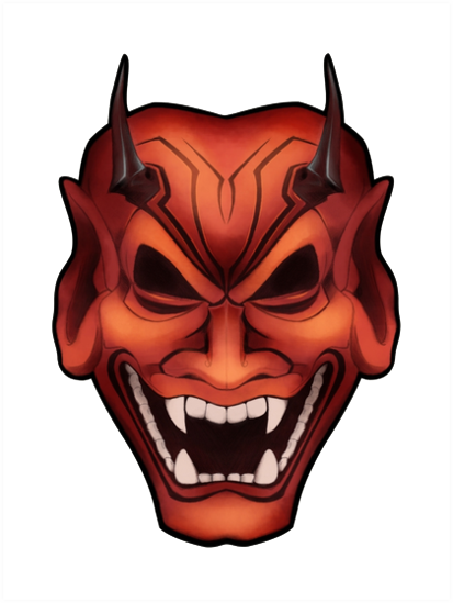 Oni Mask Clipart Transparent PNG Image