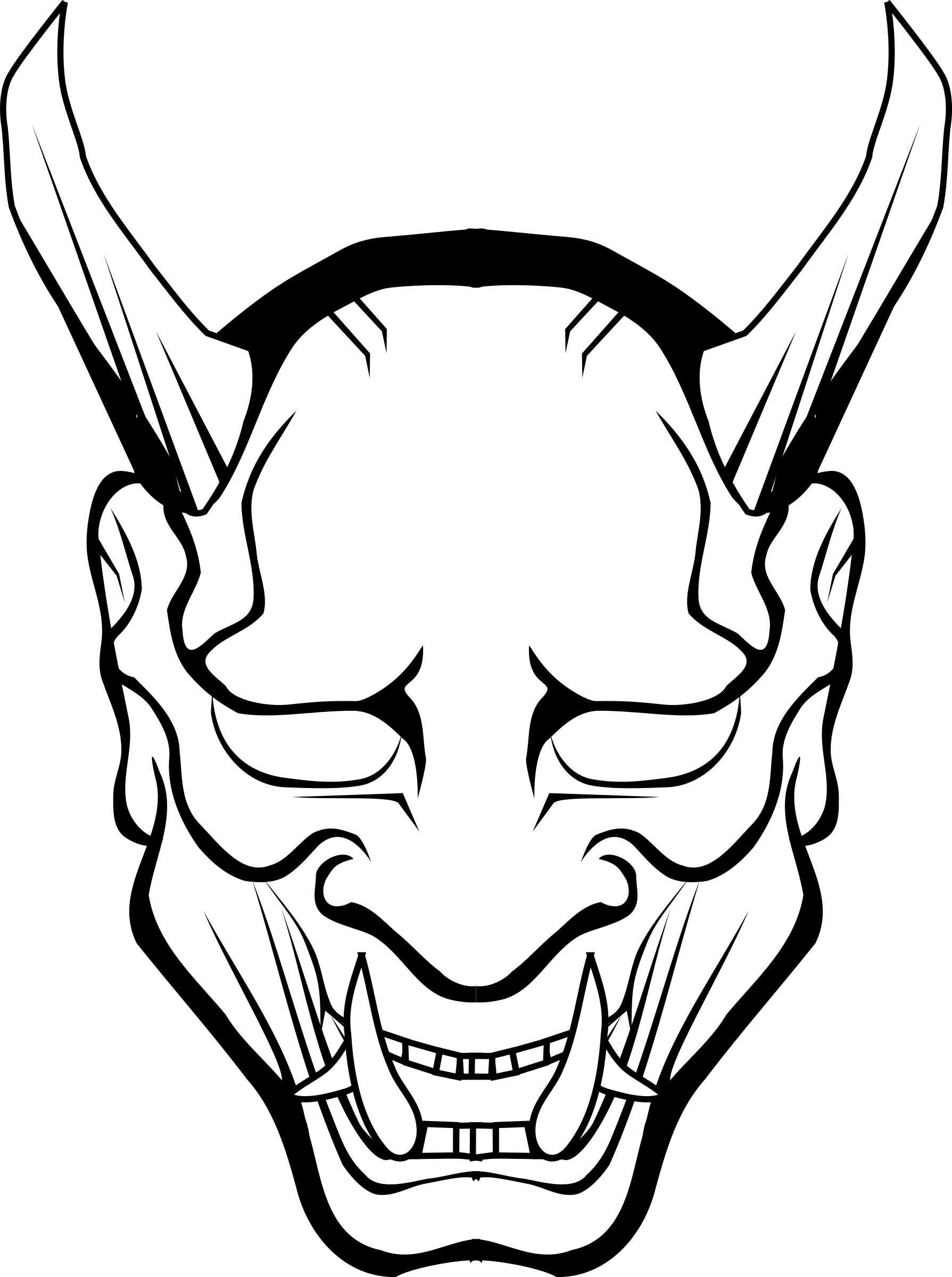 Oni Mask File Transparent PNG Image