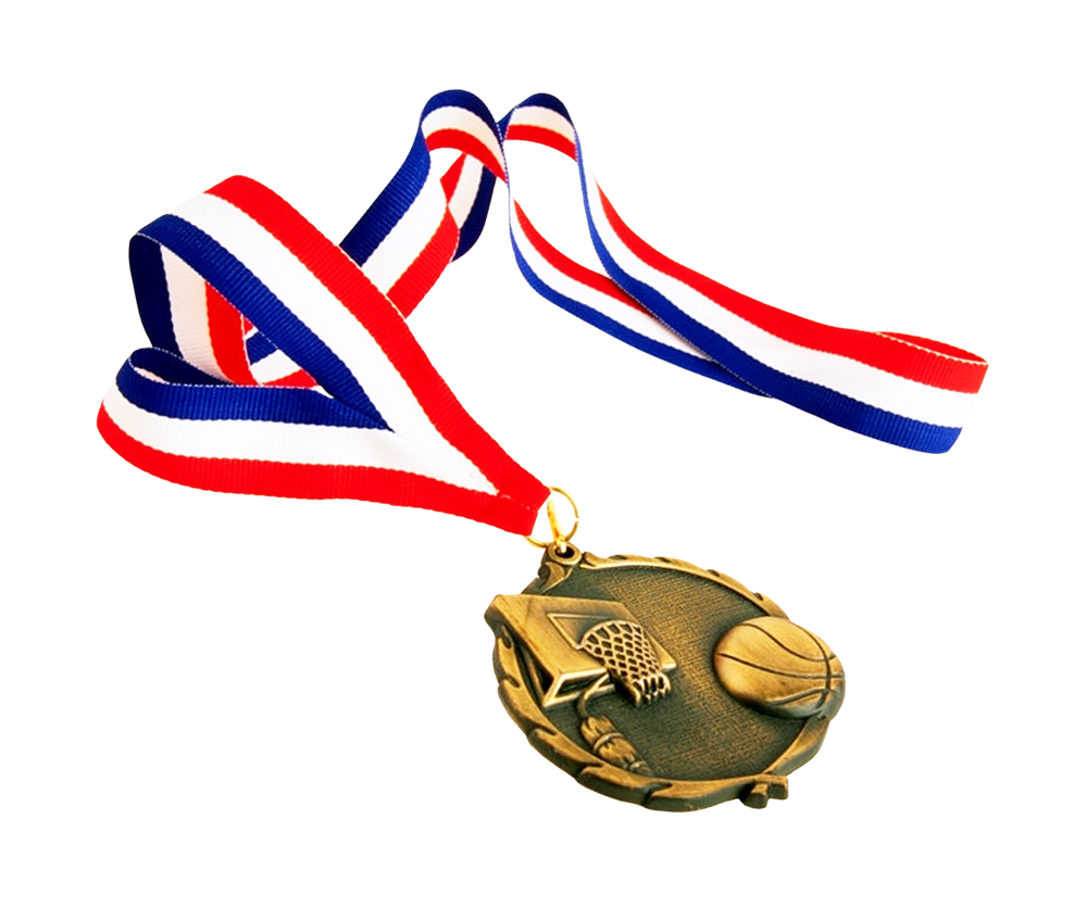 Basketball Medal Ribbon Free Clipart HQ Transparent PNG Image