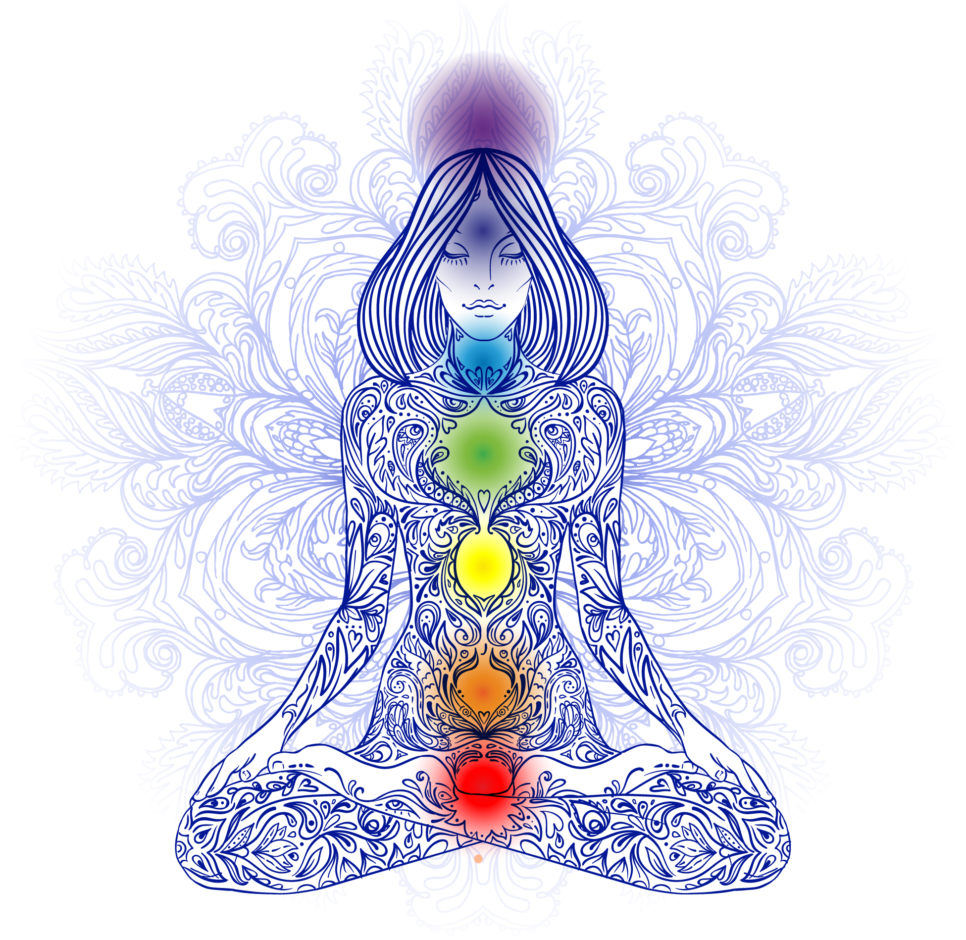 Decorative Tattoos Woman Lotus Illustration Figures Chakra Transparent PNG Image