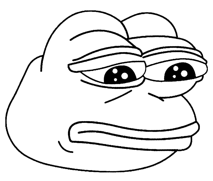 Meme The Pepe Frog Sad Transparent PNG Image