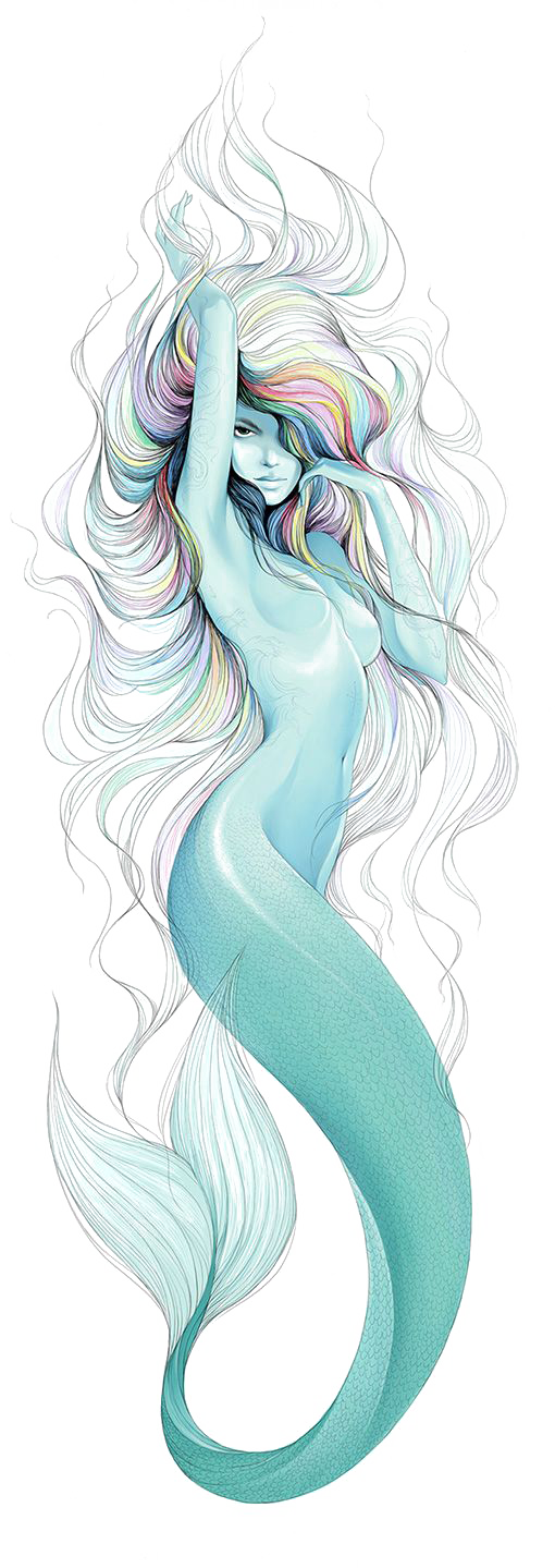 Tattoo Artist Finger Moustache Drawing Mermaid Transparent PNG Image