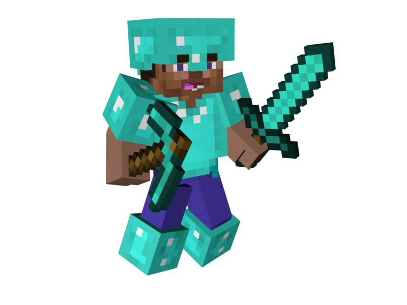 Minecraft 3D Character Png Transparent PNG Image