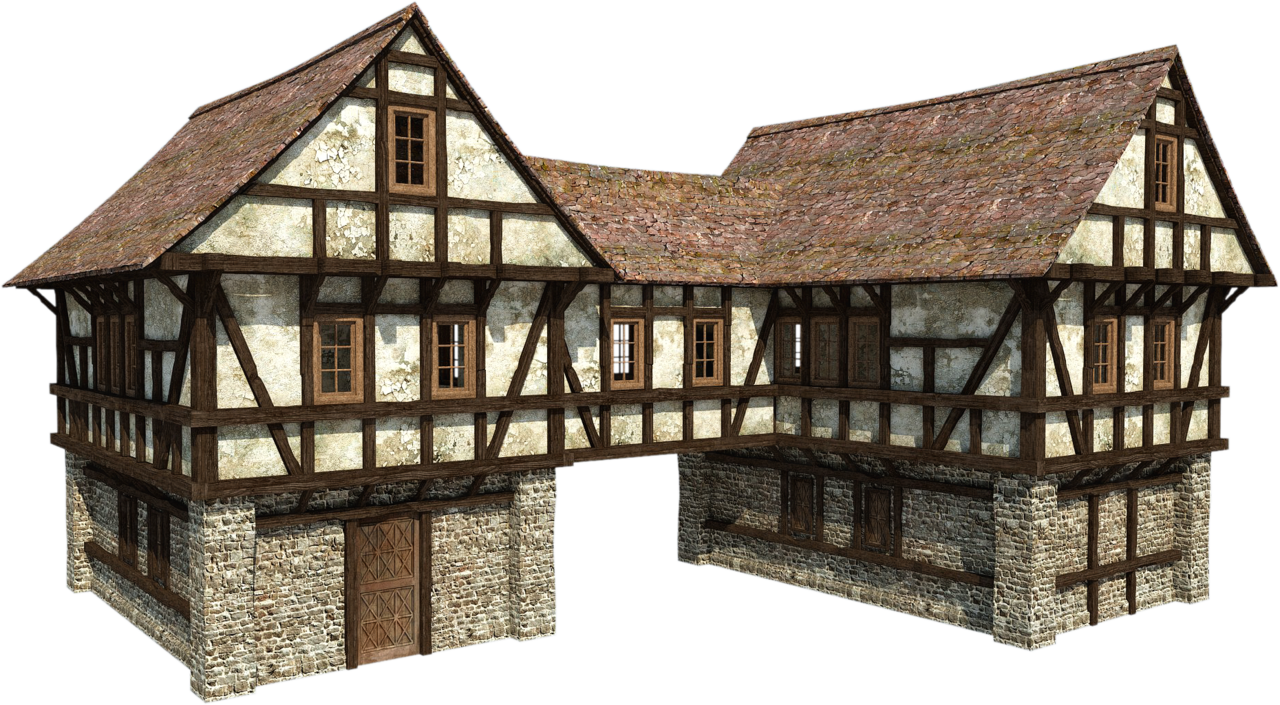 Building Shed Manor House Ages Middle Minecraft Transparent PNG Image