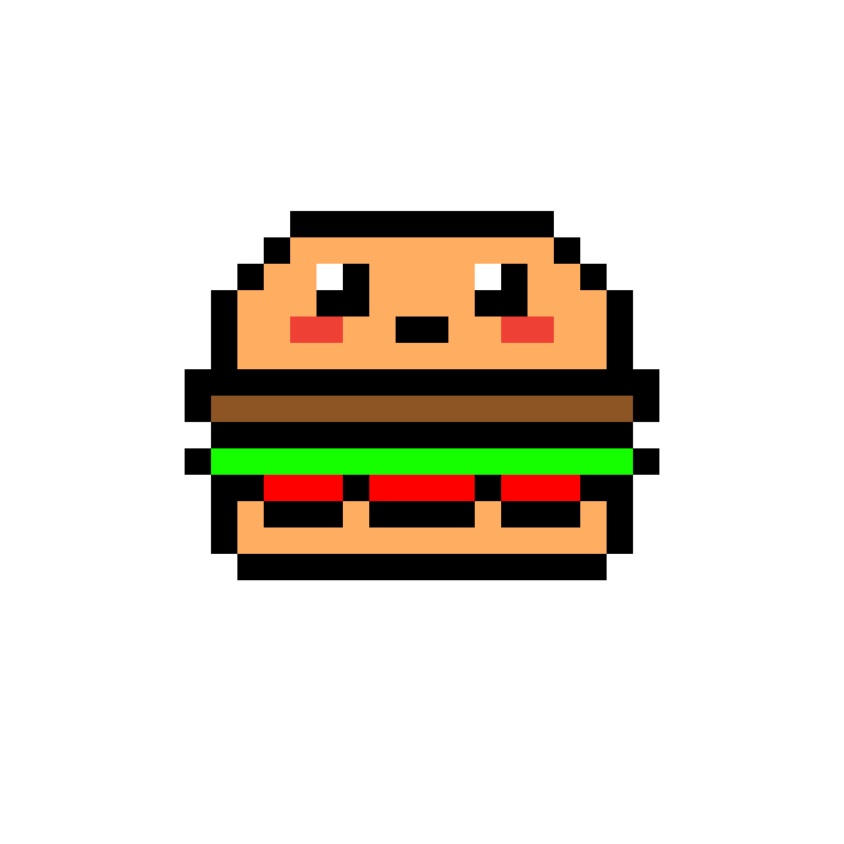 Hamburger Fries French Line Minecraft Rectangle Transparent PNG Image