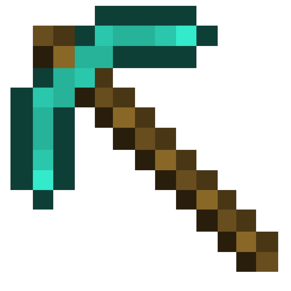 Square Angle Pocket Edition Pickaxe Minecraft Transparent PNG Image