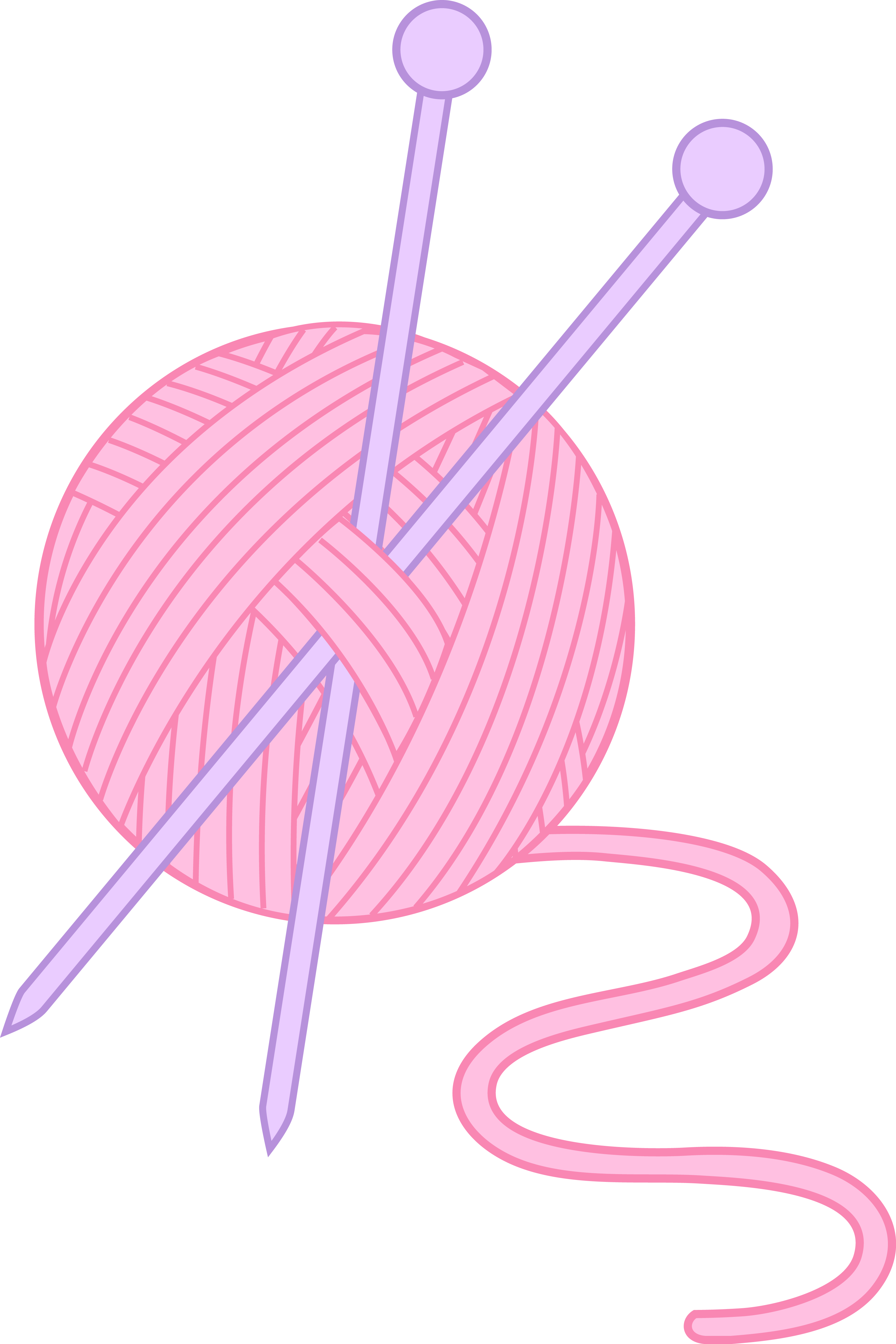 Pink Line Needle Knitting Yarn HD Image Free PNG Transparent PNG Image