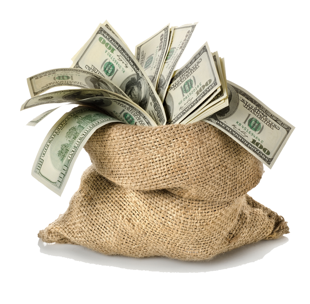 Currency Banknote Bag Free Clipart HQ Transparent PNG Image