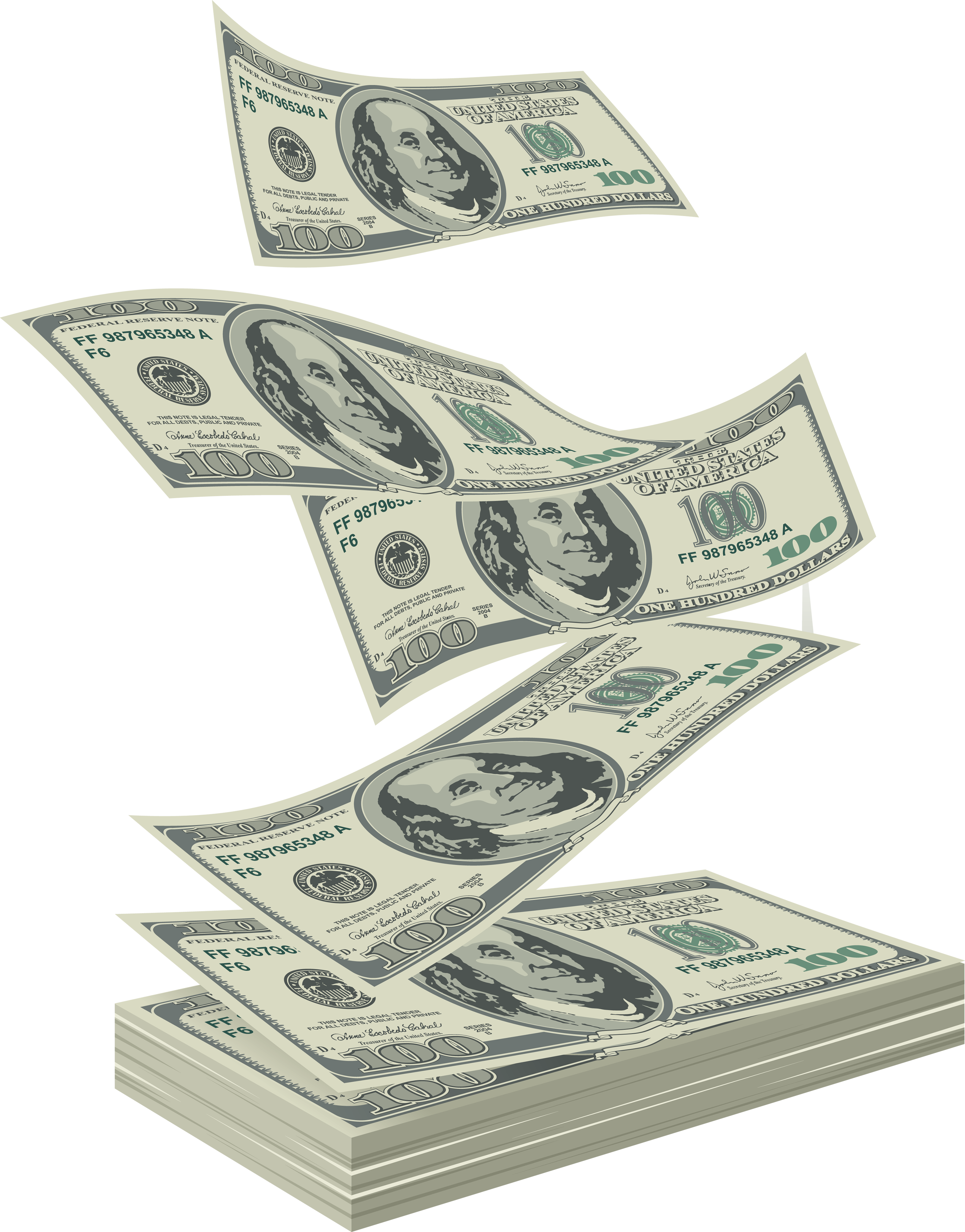 Currency Falling Banknote Money Free HD Image Transparent PNG Image