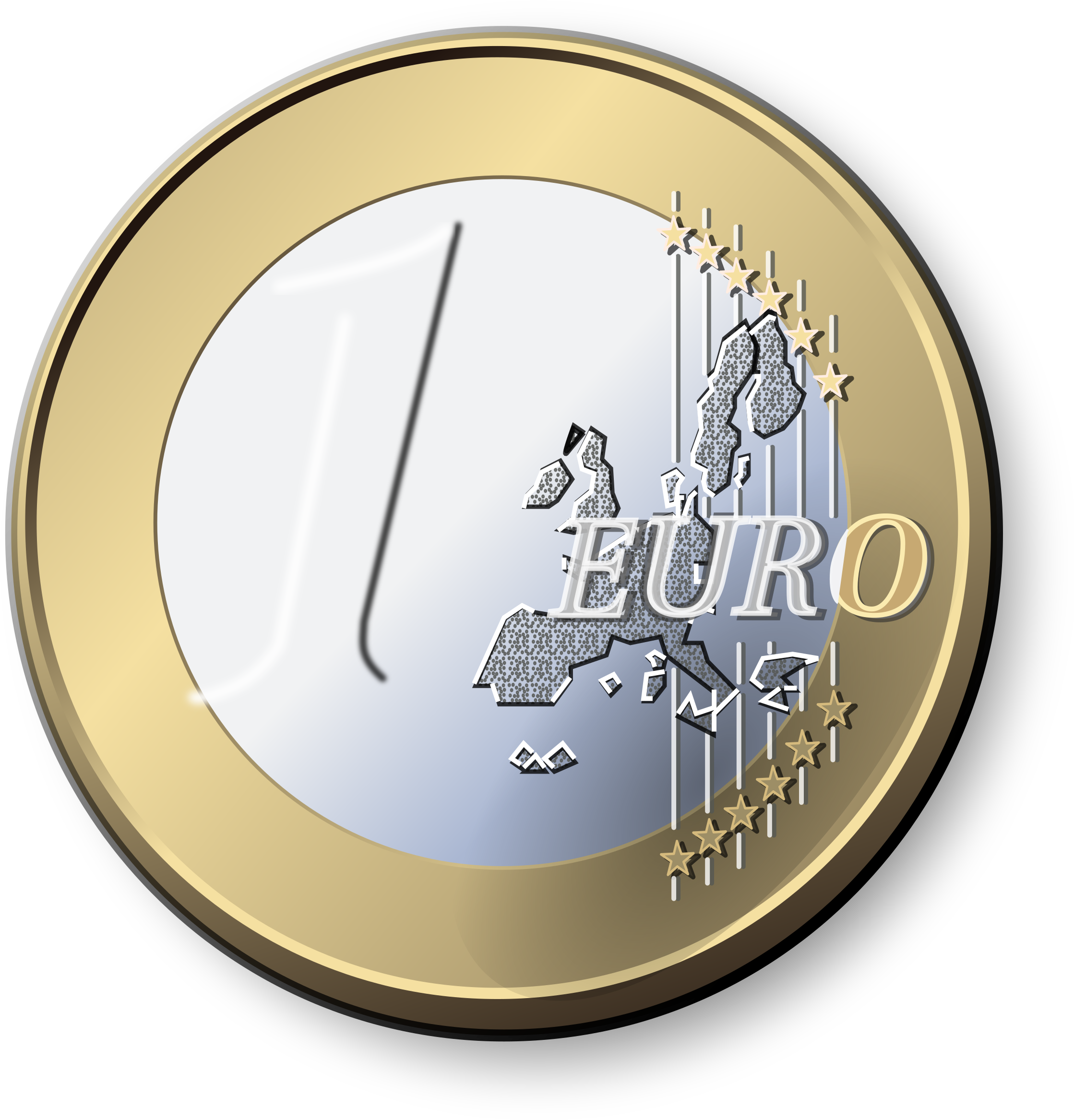 Gold Euro Free HQ Image Transparent PNG Image