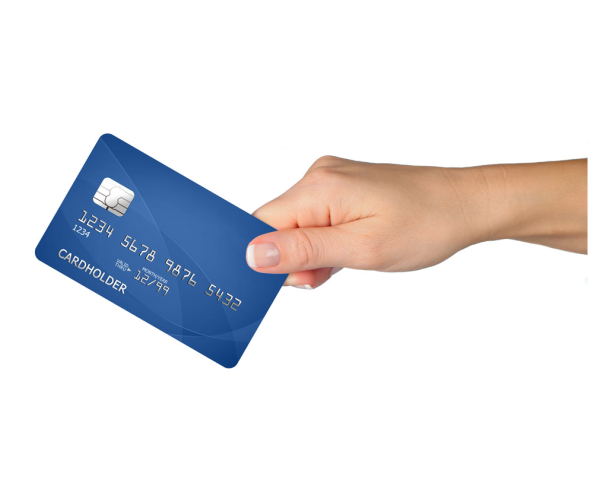 Female Pic Hand Credit Holding Card Transparent PNG Image