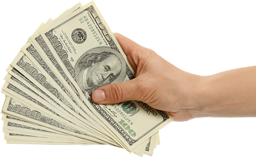 Dollars Holding Female Hand Download HQ Transparent PNG Image