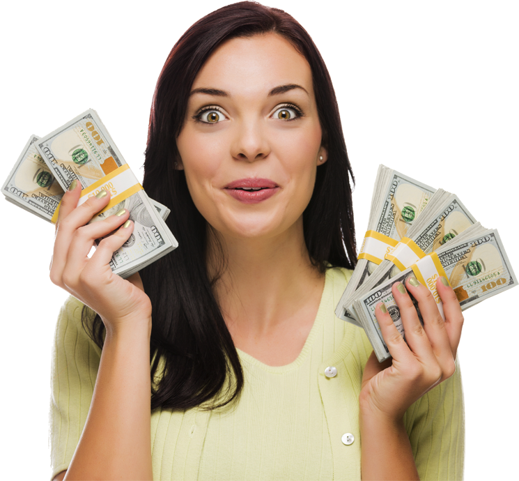 Photos Dollars Holding Female Hand Transparent PNG Image