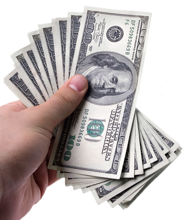 Dollars Holding Hand Free Download Image Transparent PNG Image