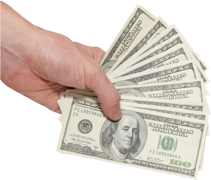 Dollars Holding Hand Free Download PNG HD Transparent PNG Image