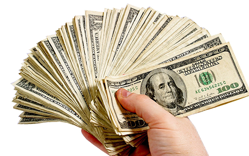 Dollars Male Holding Hand Free Clipart HD Transparent PNG Image