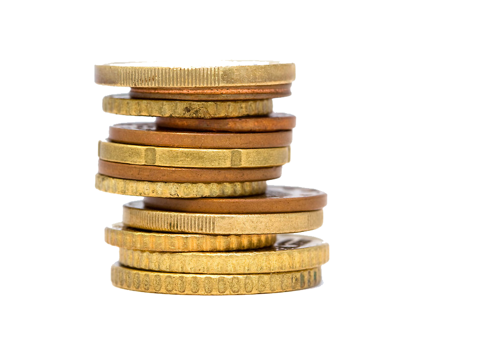 Golden Tower Coins Stack Photos Transparent PNG Image