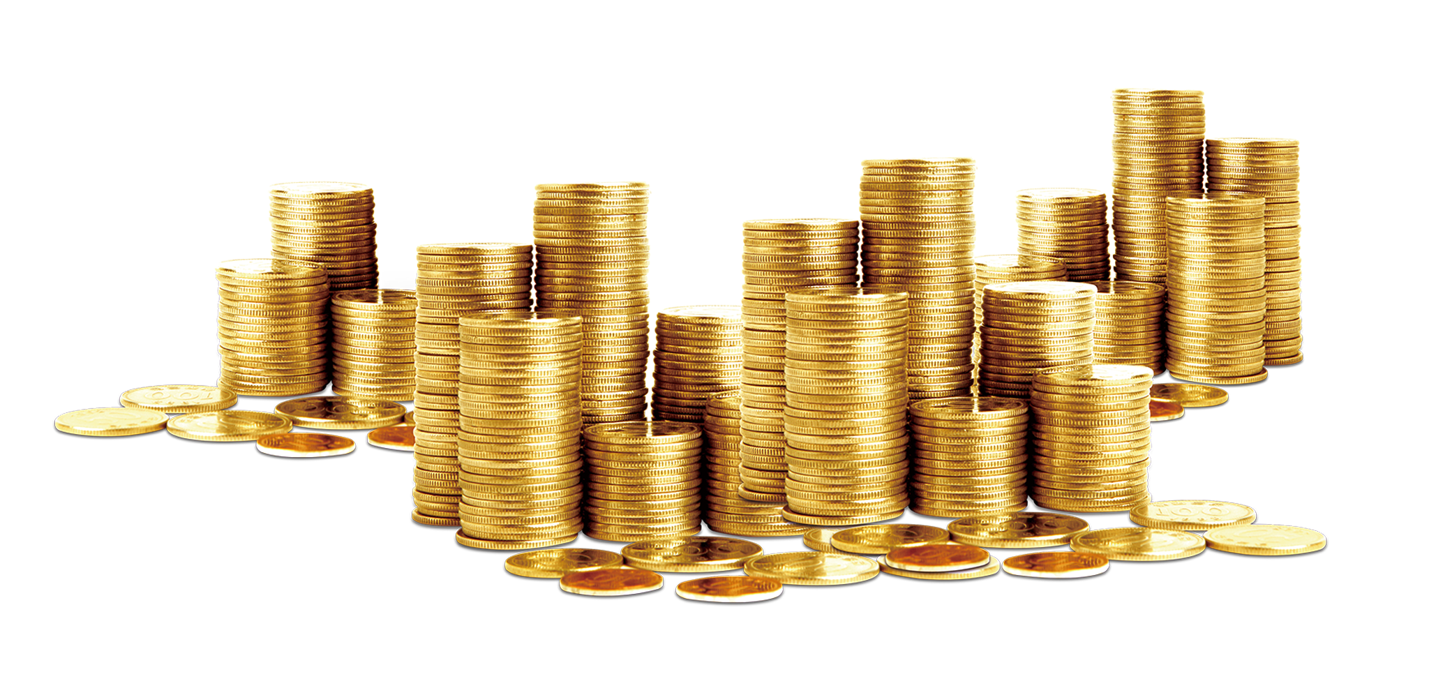 Golden Coins Stack Currency HD Image Free Transparent PNG Image