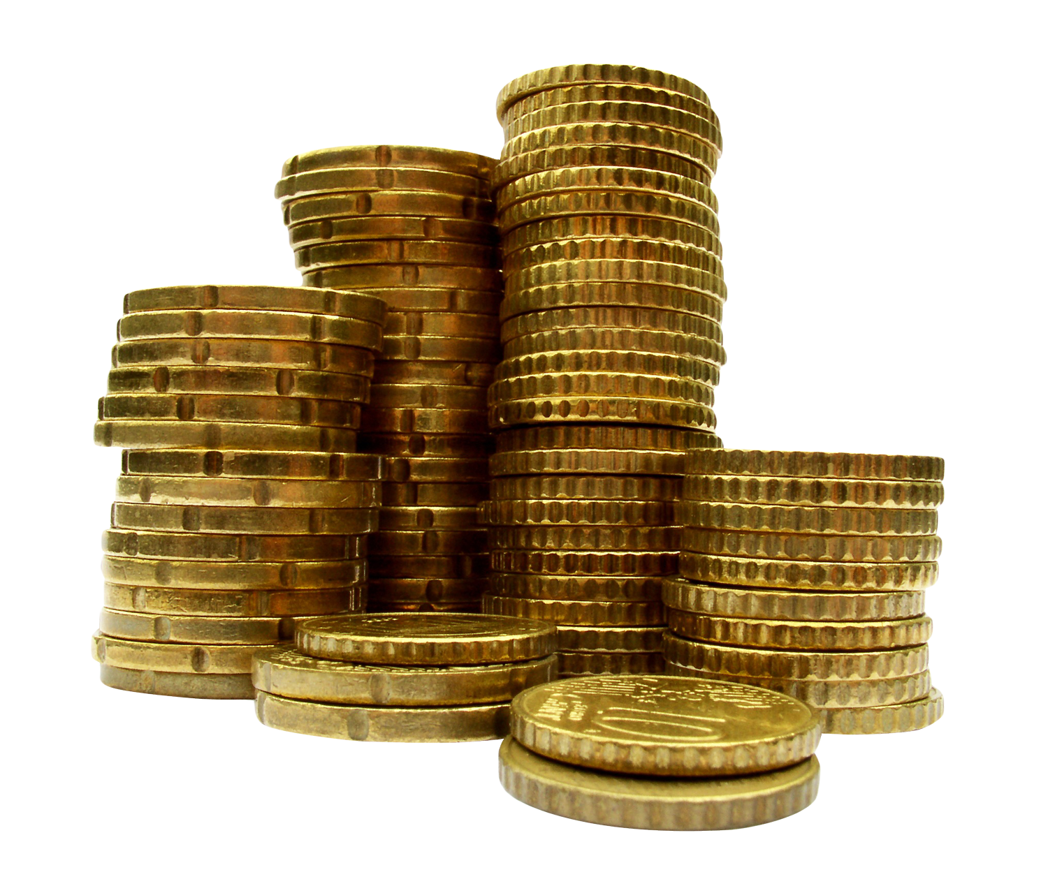 Golden Coins Stack Photos Currency Transparent PNG Image