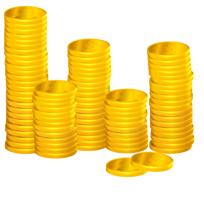 Golden Coins Stack Currency HD Image Free Transparent PNG Image