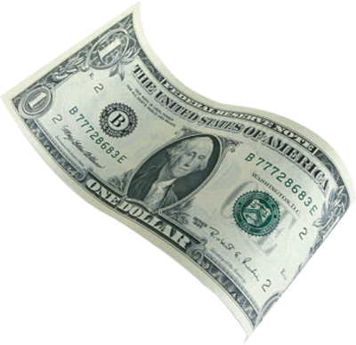 Flying Dollars Clipart Transparent PNG Image