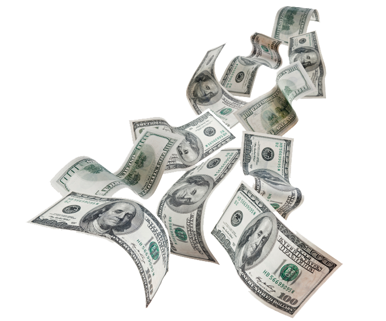 Flying Dollars Photo Transparent PNG Image