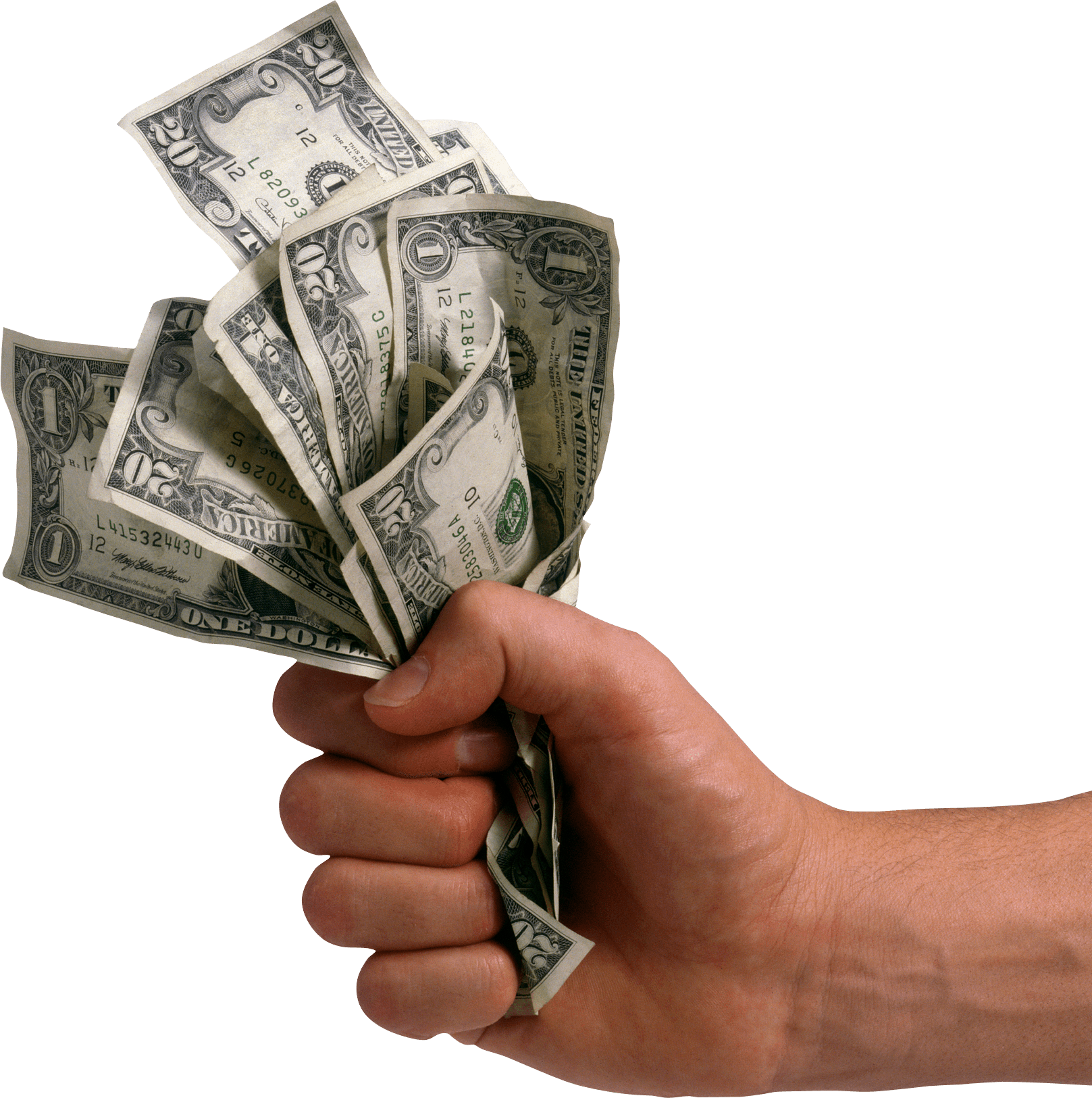 Money Dollars In Hand Png Image Transparent PNG Image