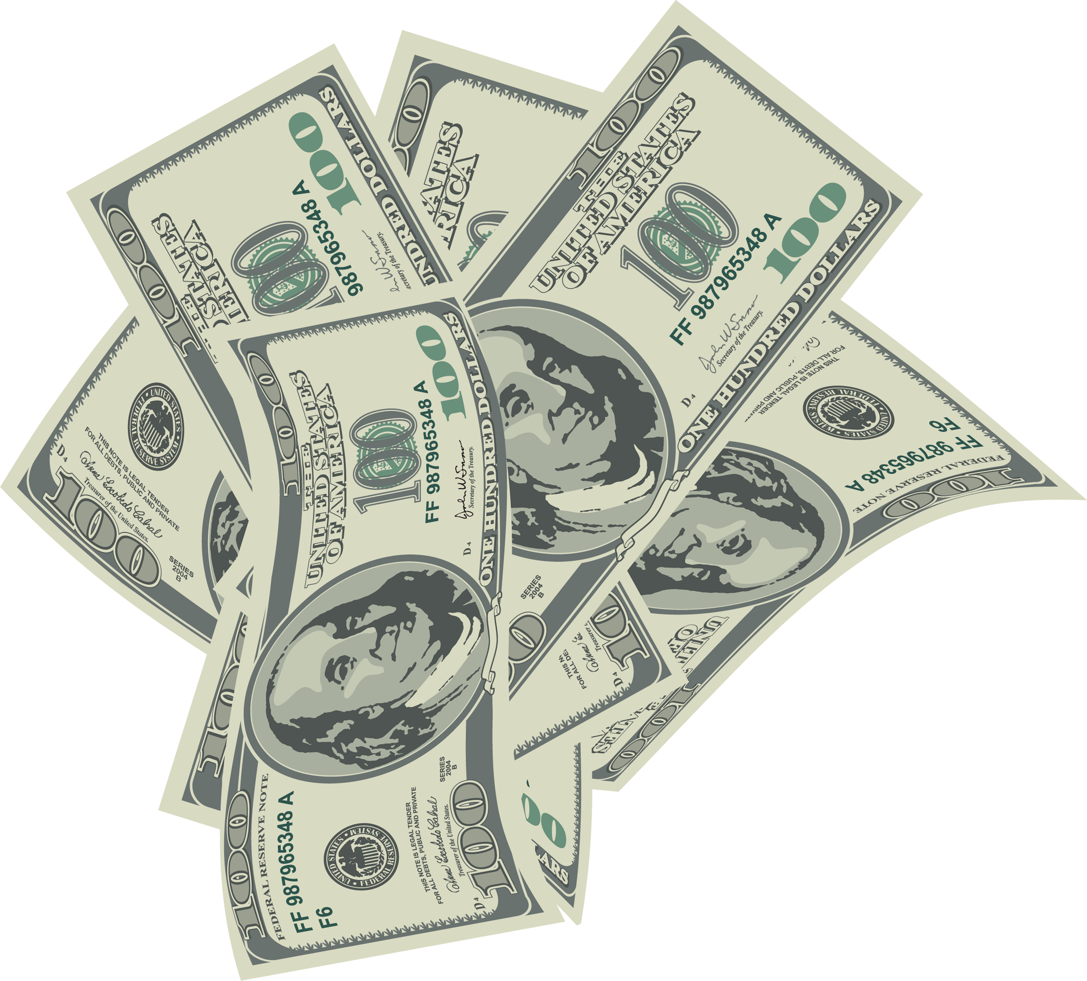 Large United Money Dollars Dollar Cash States Transparent PNG Image