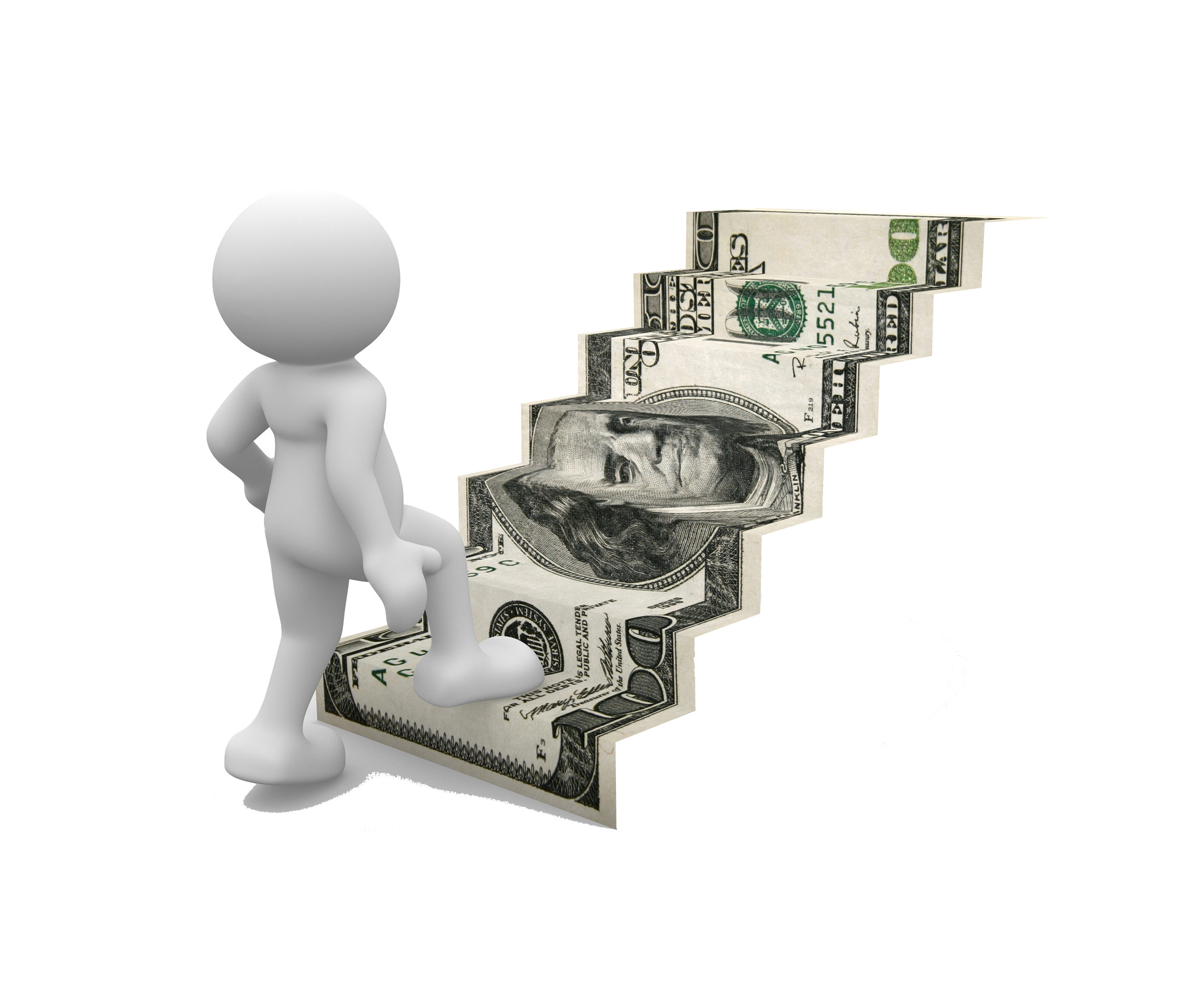 United Money Into Bill Dollar Factoring Folded Transparent PNG Image