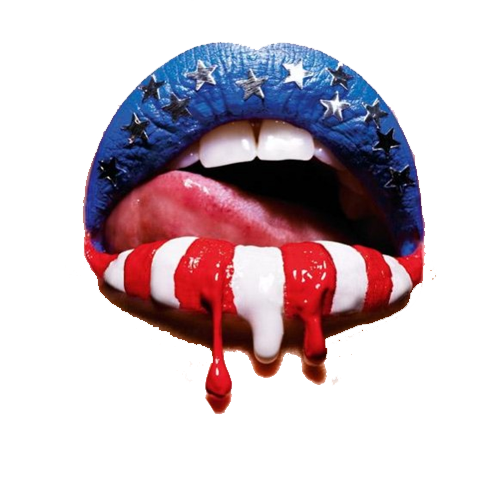 United Of States Flag Mouth Encino Lip Transparent PNG Image