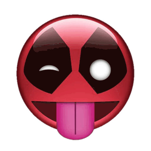 Pink Deadpool Comics Symbol Emoji Marvel Transparent PNG Image