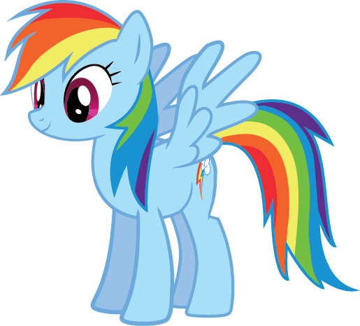 Rainbow Dash Vector Standing Image Transparent PNG Image