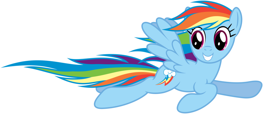 Rainbow Dash Flying File Transparent PNG Image