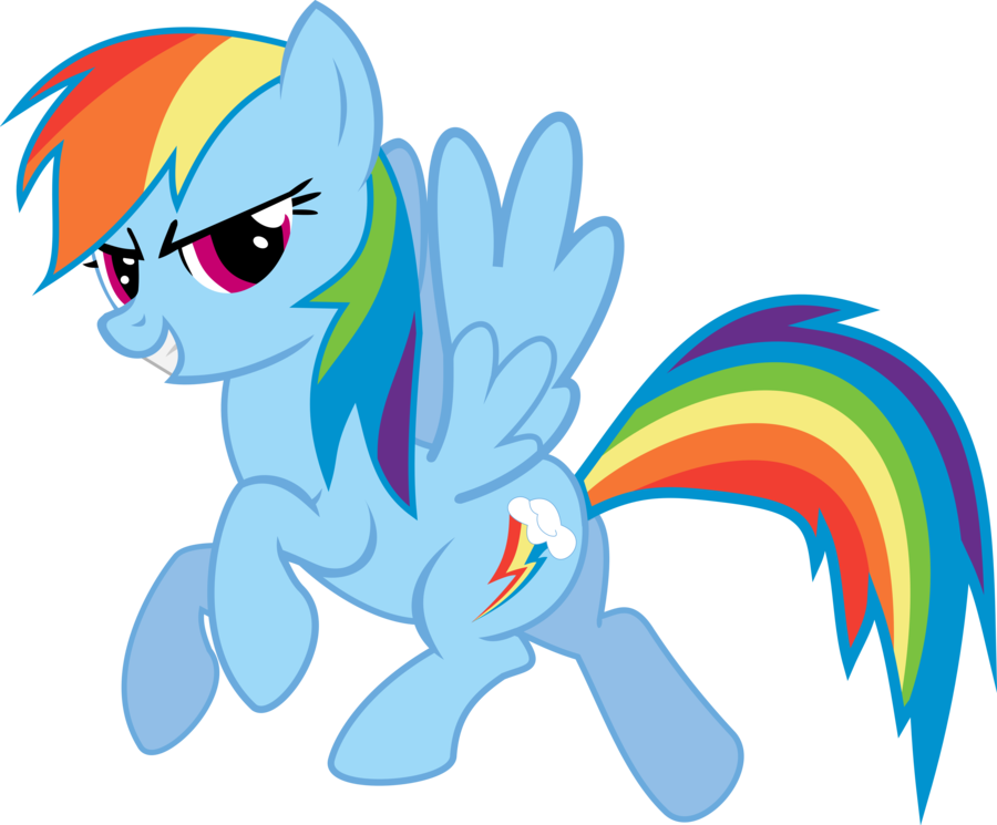 Rainbow Dash Vector Standing File Transparent PNG Image